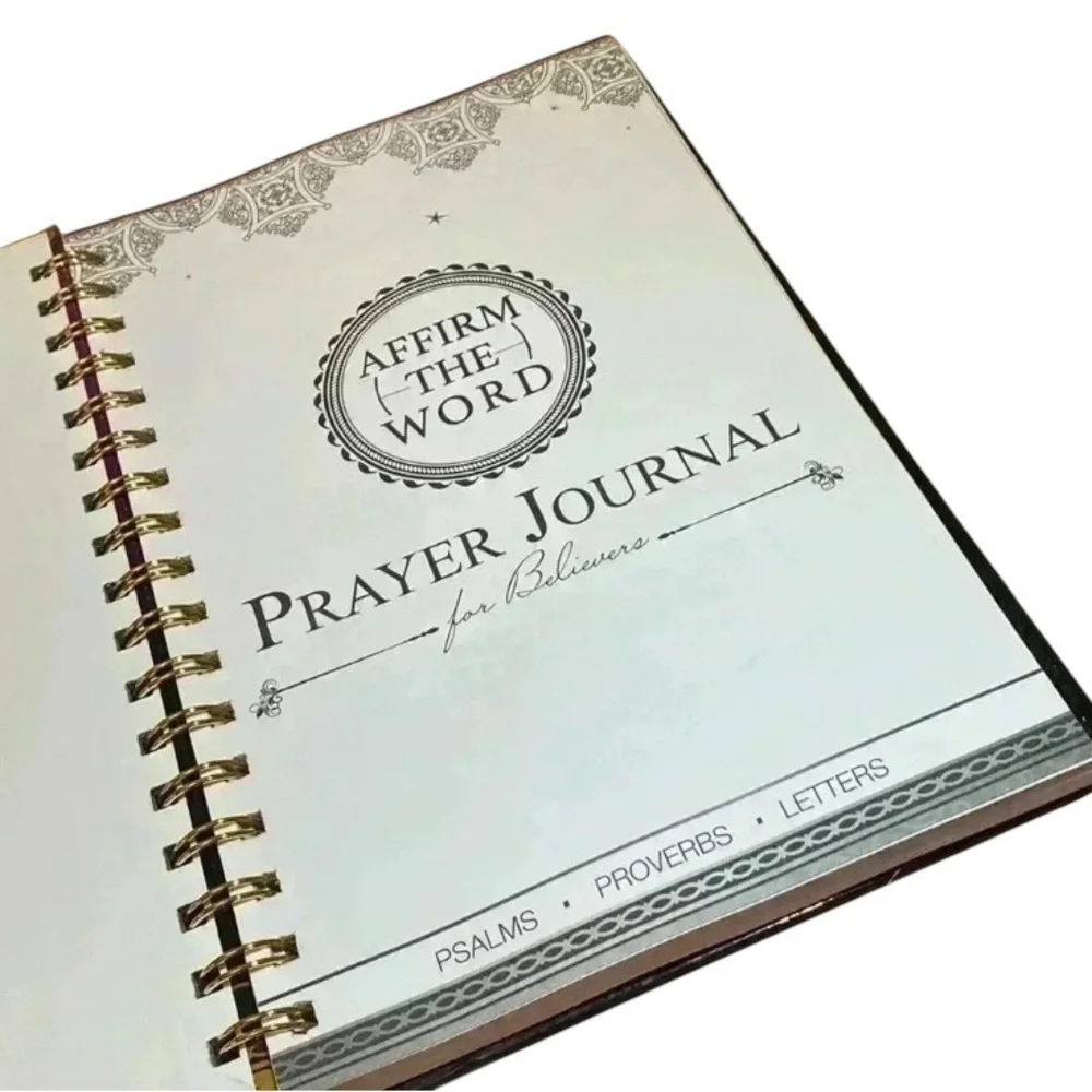 “AFFIRM THE WORD” Prayer Journal Spiral Bound Notebook Journal for Women